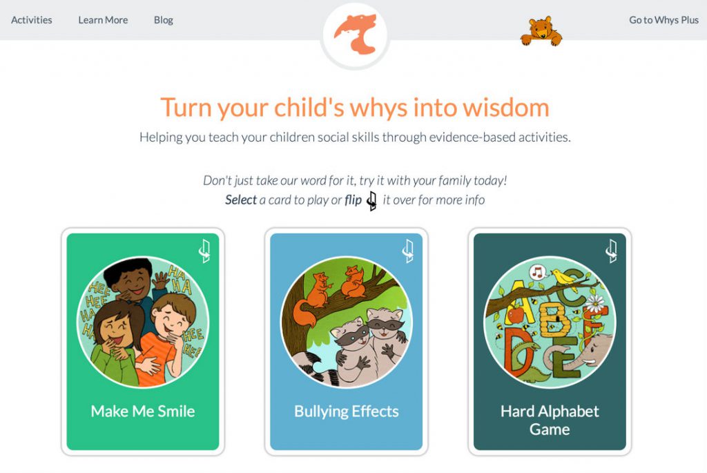 image of whys learning home page